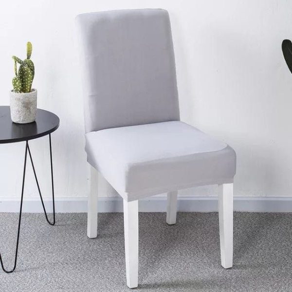 gris clair - housse de chaise extensible
